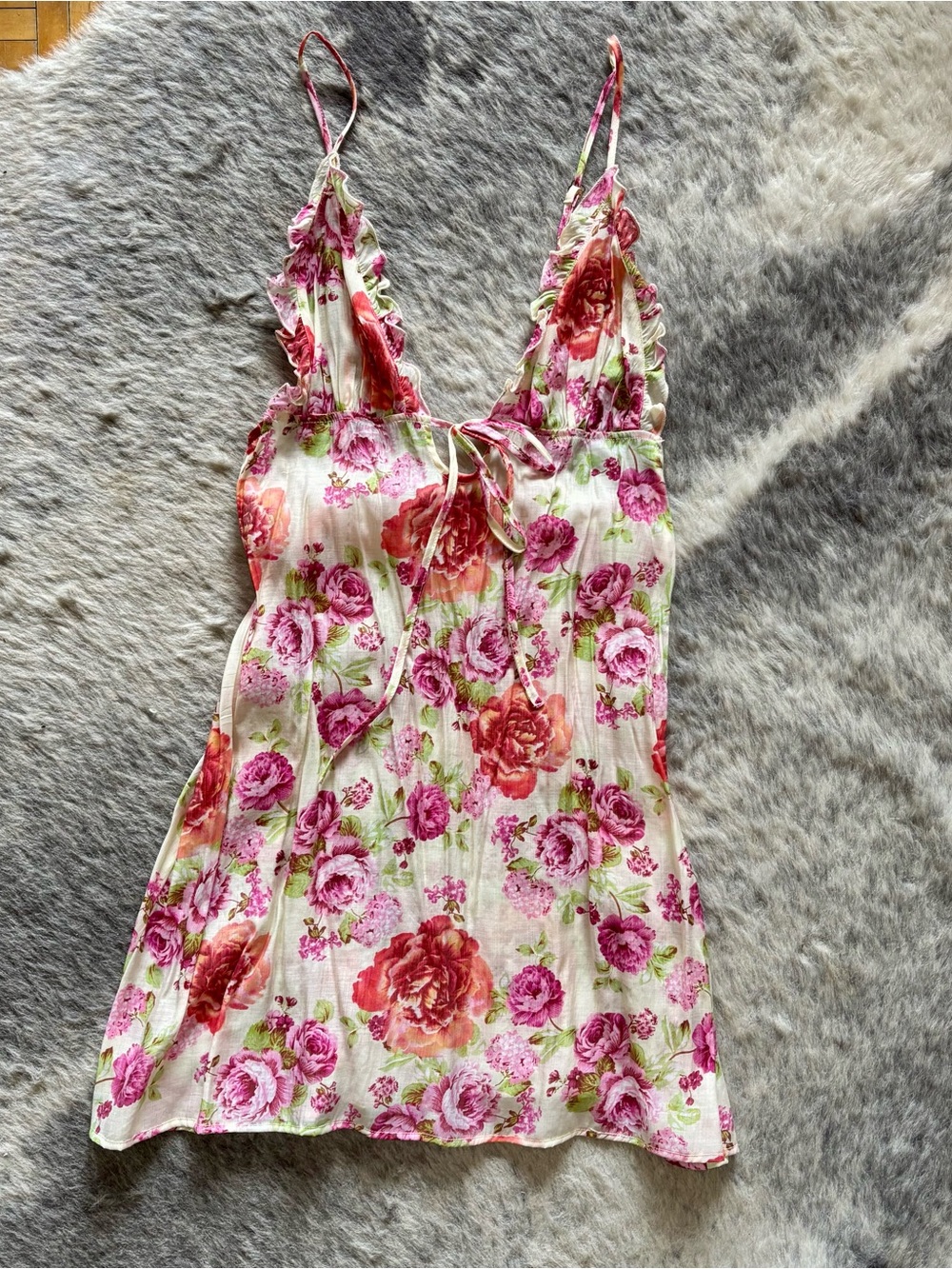 For Love & Lemons Skivvies Floral Slip Dress